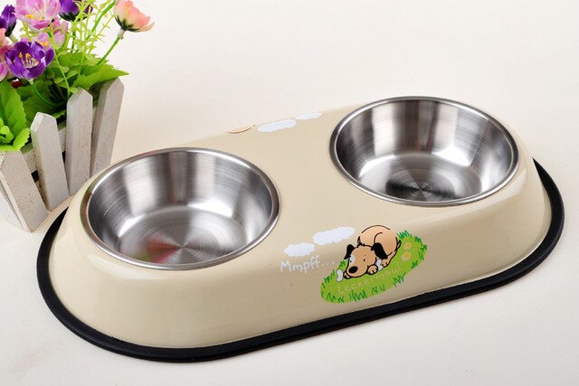 2 Sizes Dog Bowl Stainless Steel